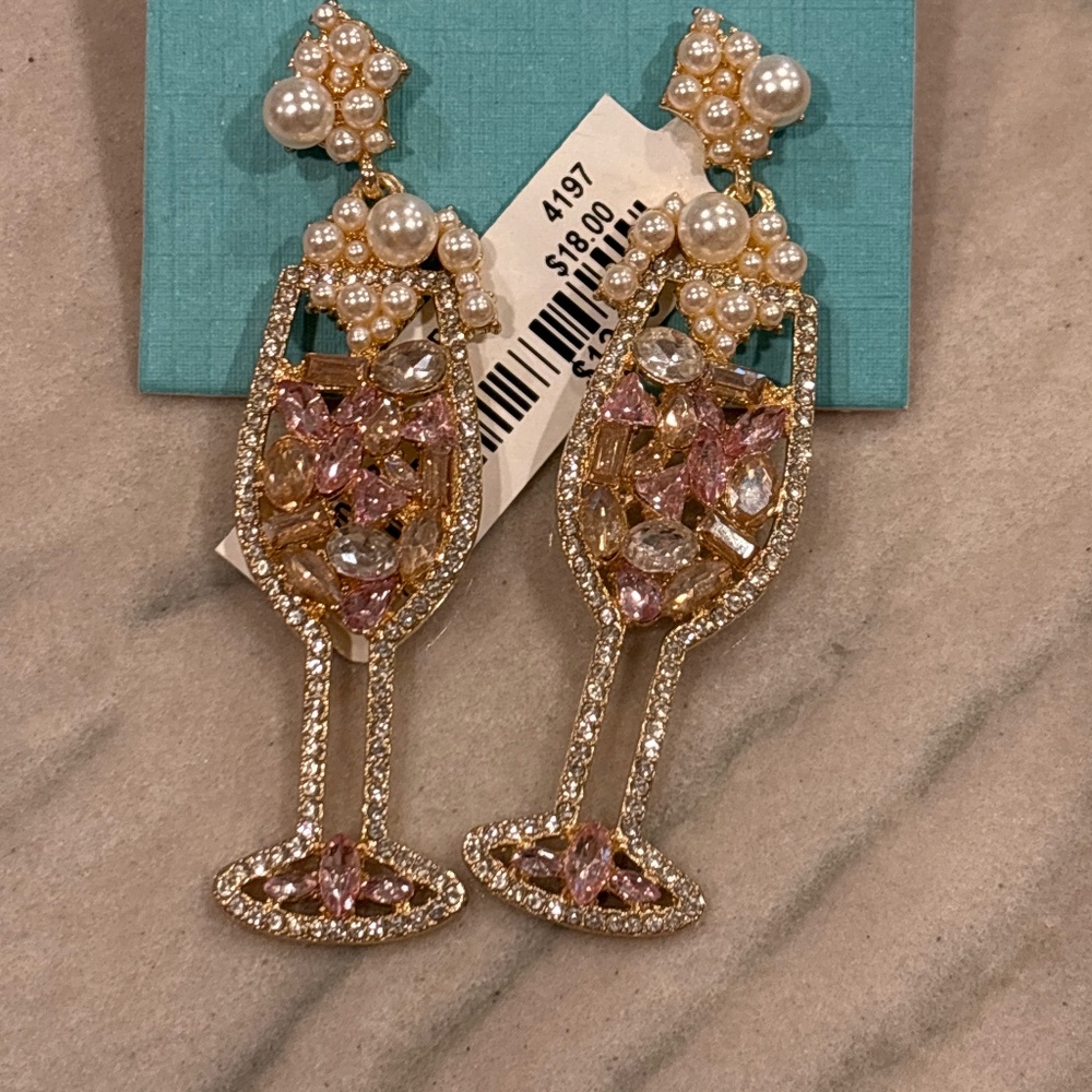 Champagne Flute Earrings - Piper K - Cheers